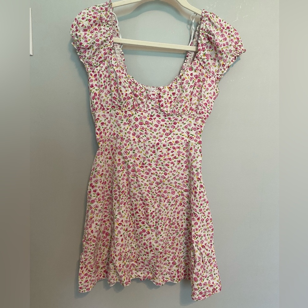 Zara Pink Floral Mini Dress